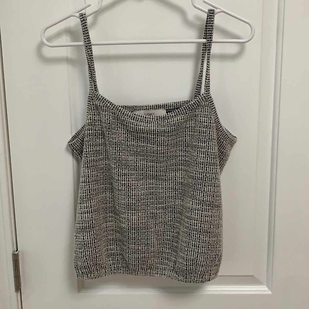 LOFT Eucalyptus Leaf Knit Crop Top